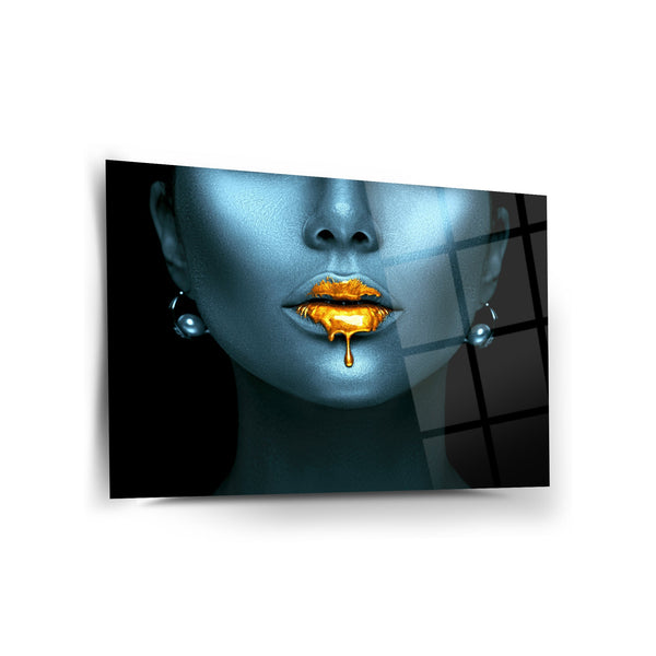 Golden Lip Wall Decor