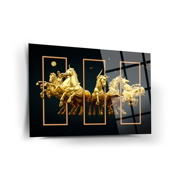 Golden Horses Wall Decor