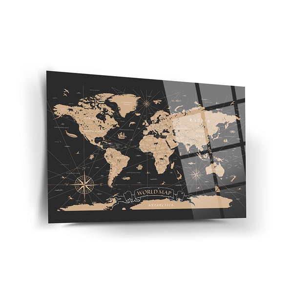 World Map Wall Decor