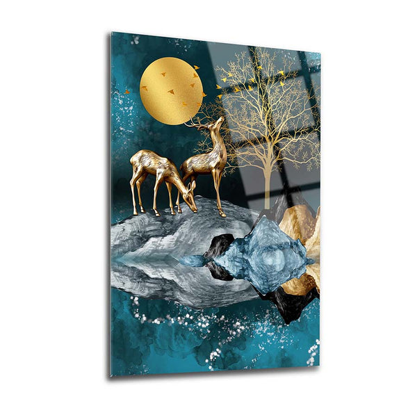 Golden Deer Wall Decor