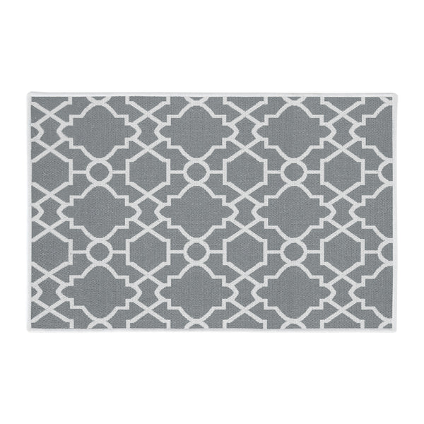 Geometric Graphic Design Multipurpose Floor Mat | 20"x31" | Gray