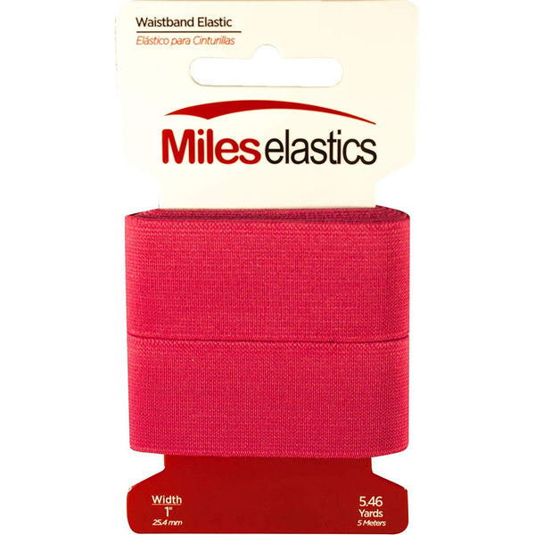 Miles Elastic Waistband Elastic 1" (25,4 mm) by 5,46 Yards (5 Meter) -Several Colors