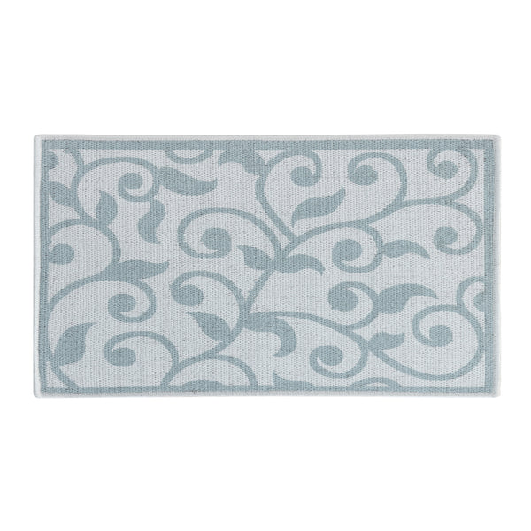 Floral Design Multipurpose Floor Mat | 24"x44" | Teal