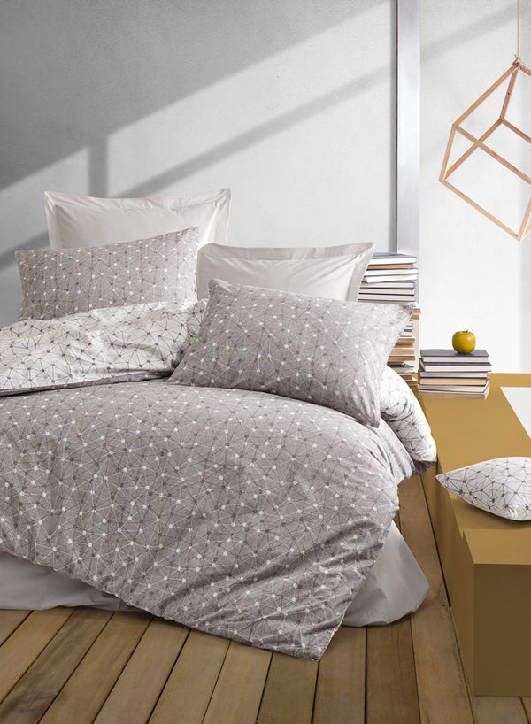 Gray Connections Duvet Cover Set | Gray