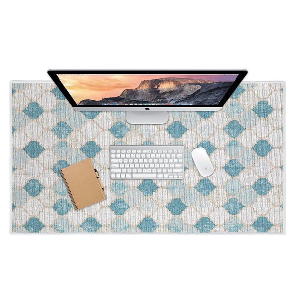 Sussexhome Moroccan Design Large Mouse Pad for Desk - Cotton Mousepad for Desktop, Table, Office Desk Pad-24" x 44"