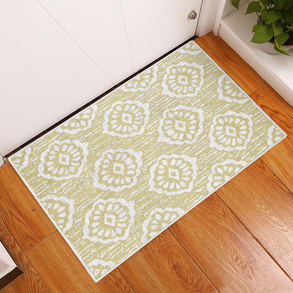 Sussexhome Flower Collection 2 x 3 Foot Heavy Duty Low Pile  Landing Rug Runner