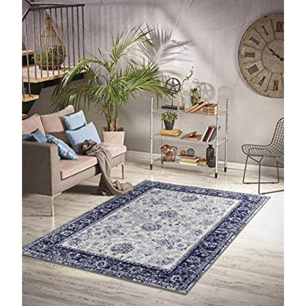 Homeward Collection Non-Skid Area Rug | 5X7 Ft. | Blue - Gray