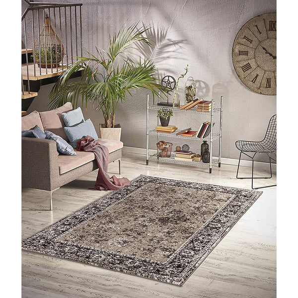 Homeward Collection Non-Skid Area Rug | 5X7 Ft. | Dark Beige