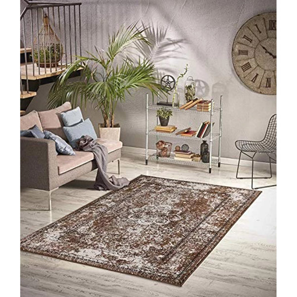 Homeward Collection Non-Skid Area Rug | 5X7 Ft. | L. Brown