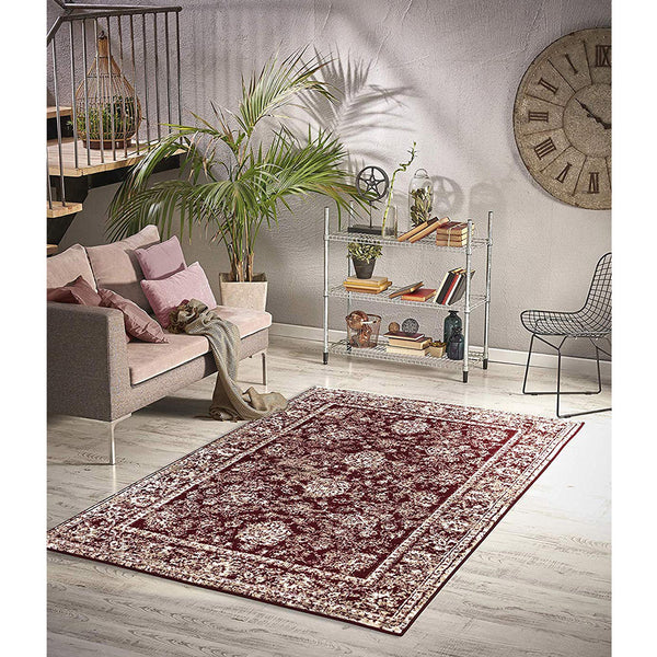 Homeward Collection Non-Skid Area Rug | 5X7 Ft. | Maroon