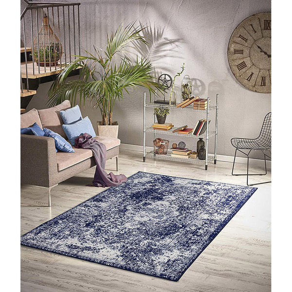 Homeward Collection Non-Skid Area Rug | 5X7 Ft. | Navy