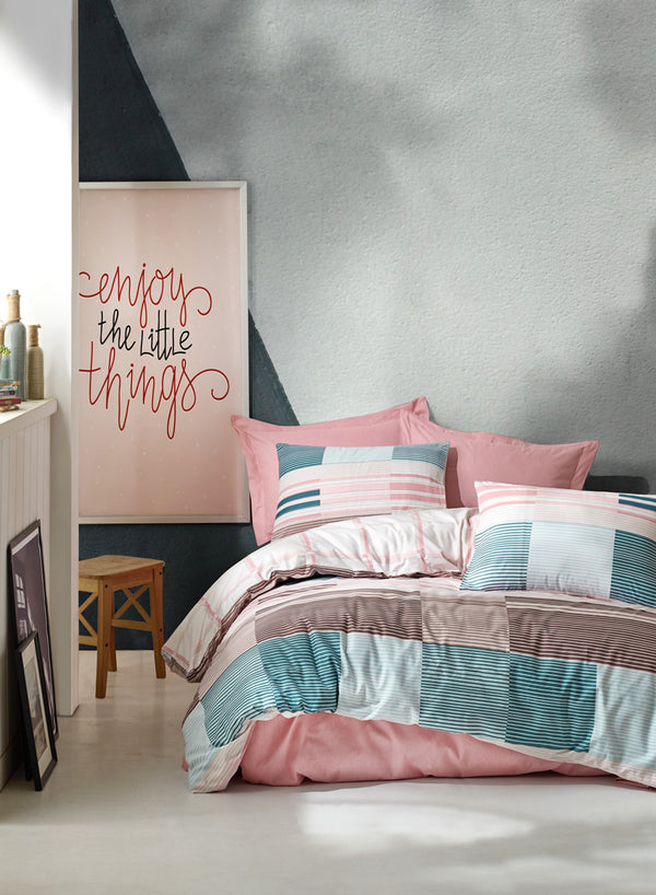 Mint Meets Pink Duvet Cover Set | Pink