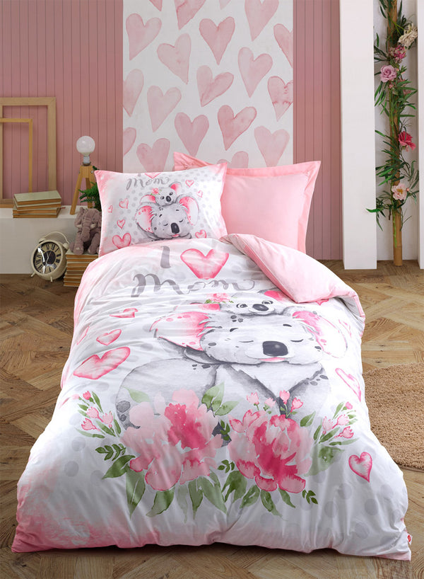 Pink Koala Bear Duvet Cover Set | Pink