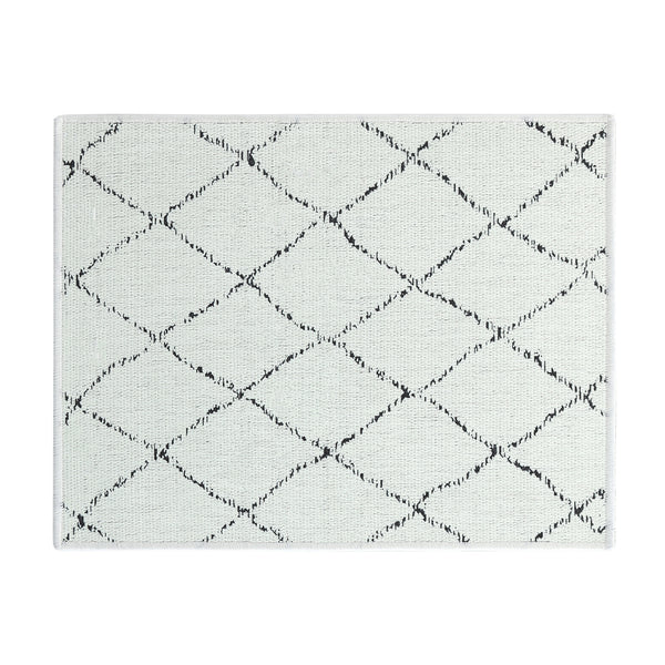 Moroccan Pattern Large Dish Drying Mat for Kitchen Counter |24 x 18 x 0.25 Inches | Ivory