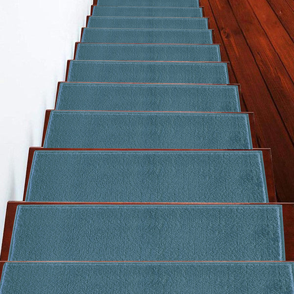 Stair Treads Rug 9"x28" Solid Collection | Teal