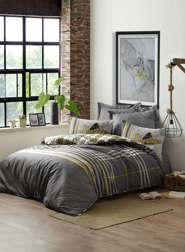 Sports in Gray Duvet Cover Set | Gray