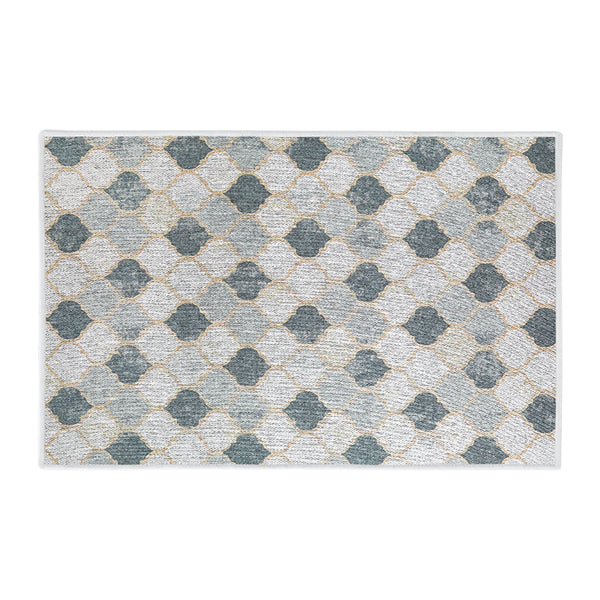 Moroccan Design Multipurpose Floor Mat | 20"x31" | Beige&Gray