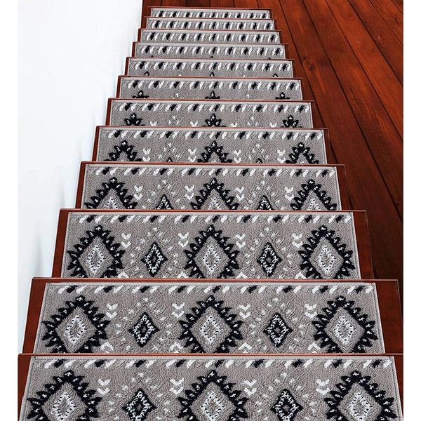 Stair Treads Rug 9"x28" Traditional Collection | Navy & White