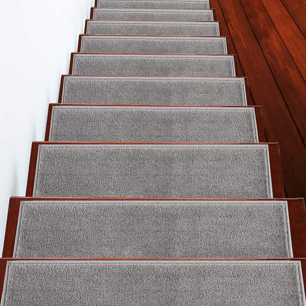 Stair Treads Rug 9"x28" Solid Collection | Gray