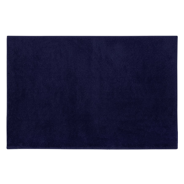 Sussex Home, Landing Rug, Slip Resistant Indoor Carpets Includes Adhesive Tape  2' x 3'-Solid Collection |Navy