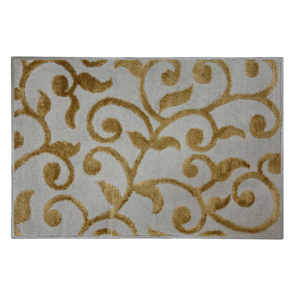 Sussex Home, Landing Rug, Slip Resistant Indoor Carpets Includes Adhesive Tape 2' x 3'-Floral Collection |Beige