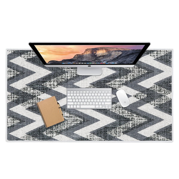 Sussexhome Chevron Design Large Mouse Pad for Desk - Cotton Mousepad for Desktop, Table, Office Desk Pad- 24" x 44"