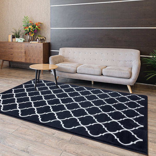 Sussexhome Beatrice Perfect Soft Area Rugs | Trellisville - Navy/White