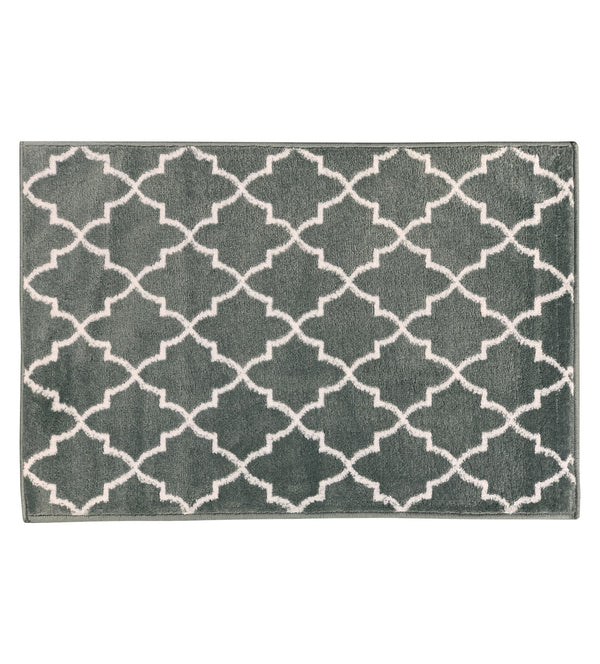 Sussex Home, Landing Rug, Slip Resistant Indoor Carpets Includes Adhesive Tape 2' x 3'-Trellisville Collection | Teal&White