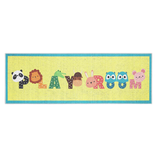 Low Pile- Non-Slip- Educational Kids Rug for Playroom |Playroom Pattern |20 x 59 Inches