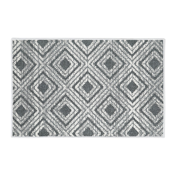 Geometric Design Multipurpose Floor Mat | 20"x31" | Gray2