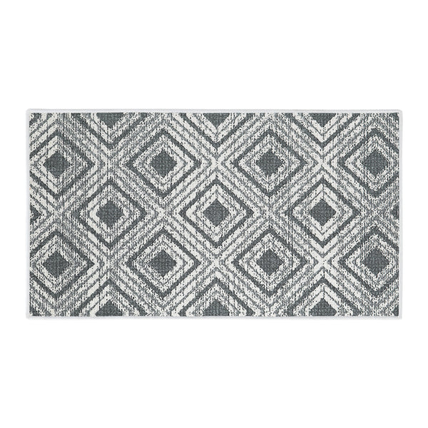 Geometric Design Multipurpose Floor Mat | 24"x44" | Gray2