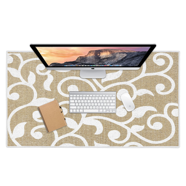 Sussexhome Floral Design Large Mouse Pad for Desk - Cotton Mousepad for Desktop, Table, Office Desk Pad-24" x 44"