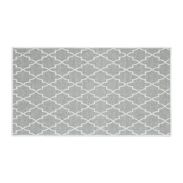 Geometric Design Multipurpose Floor Mat | 24"x44" | Gray