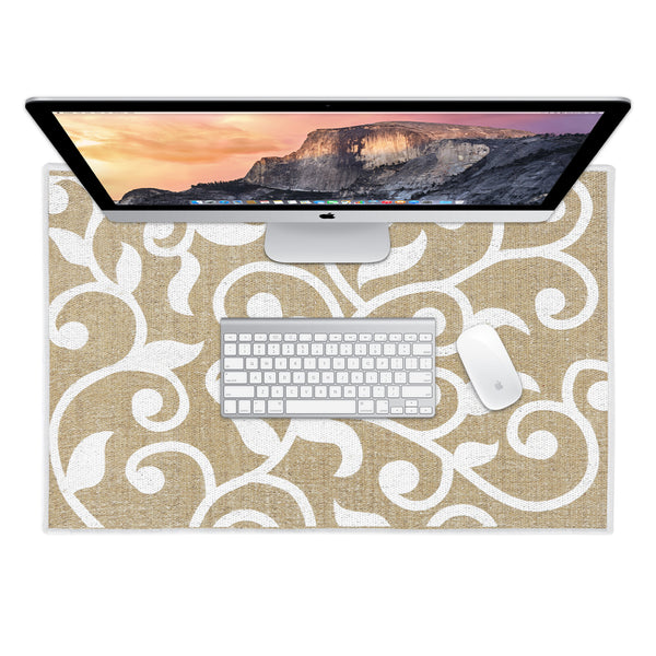 Sussexhome Floral Design Large Mouse Pad for Desk - Cotton Mousepad for Desktop, Table, Office Desk Pad- 20" x 31.5"