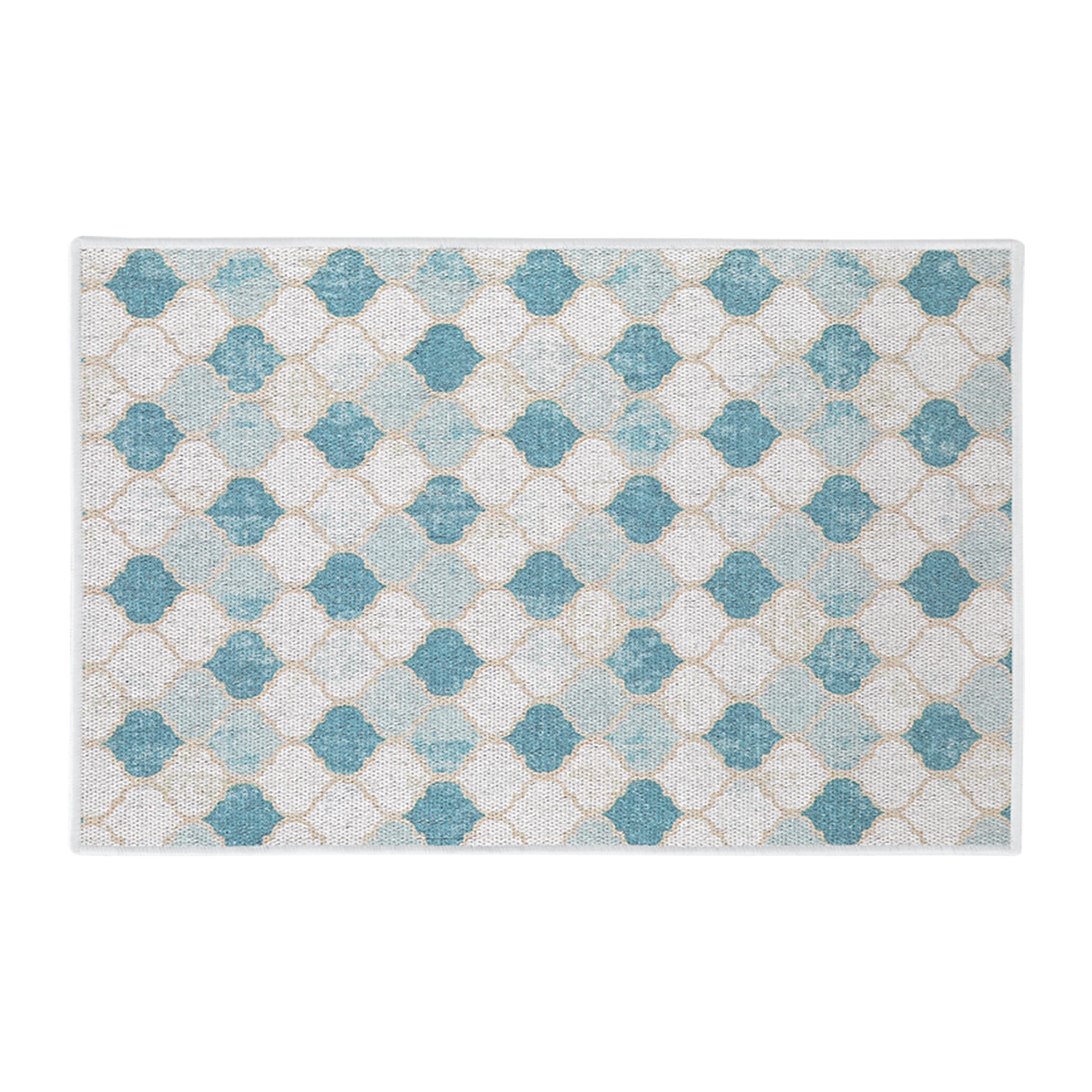 SUSSEXHOME Moroccan Gray/Blue 44 in. x 24 in. and 31.5 in. x 20 in