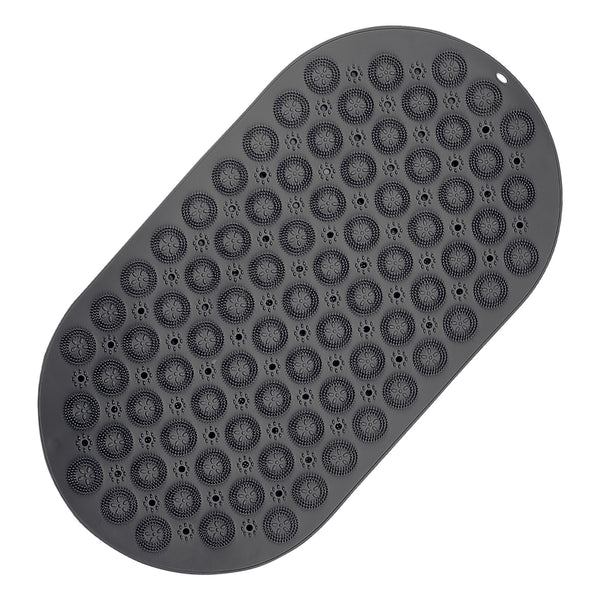 Sussexhome Oval Foot Massage Removable Bathtub Mat with Suction Cups and Drain Holes |14,5" X 27,2"